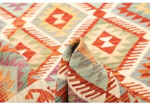Tappeto Kilim Geometrico Arancione Multicolore 123x185 Cm