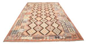 Tappeto Kilim Geometrico Arancione Marrone 202x296 Cm