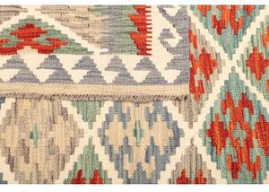 Tappeto Kilim Geometrico Beige Azzurro 125x192 Cm