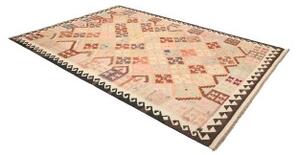 Tappeto Kilim Stilizzato Beige Multicolore 200x297 Cm
