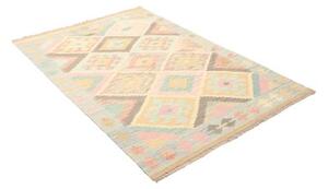 Tappeto Kilim Geometrico Celeste Beige 120x178 Cm