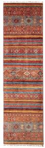 Tappeto Samarkand Geometrico Rosso Ruggine Blu Corsia 82x292 Cm