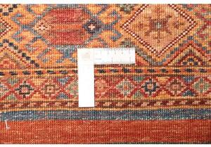 Tappeto Samarkand Geometrico Rosso Ruggine Blu Corsia 80x306 Cm