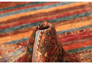 Tappeto Samarkand Geometrico Rosso Mattone Blu Petrolio Corsia 82x294 Cm
