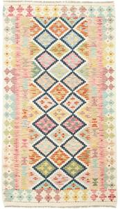 Tappeto Kilim Geometrico Avorio Multicolore 104x188 Cm