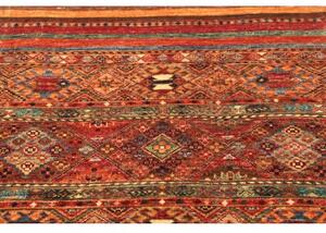 Tappeto Samarkand Geometrico Rosso Ruggine Blu Corsia 80x306 Cm
