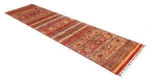 Tappeto Samarkand Geometrico Rosso Mattone Blu Petrolio Corsia 82x294 Cm