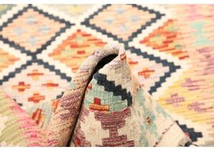 Tappeto Kilim Geometrico Avorio Multicolore 104x188 Cm
