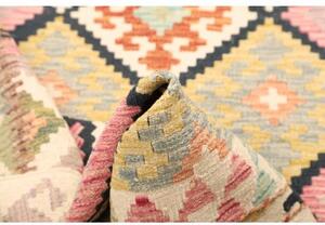 Tappeto Kilim Geometrico Avorio Multicolore 98x183 Cm
