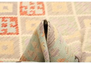 Tappeto Kilim Geometrico Beige Arancione 211x302 Cm