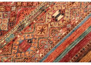 Tappeto Samarkand Geometrico Rosso Ruggine Blu Corsia 80x306 Cm