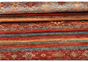 Tappeto Samarkand Geometrico Rosso Ruggine Blu Corsia 82x292 Cm