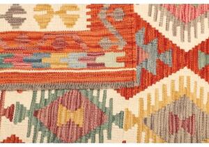 Tappeto Kilim Geometrico Arancione Avorio 128x188 Cm