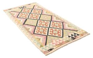 Tappeto Kilim Geometrico Avorio Multicolore 98x183 Cm