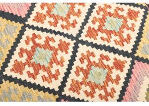 Tappeto Kilim Geometrico Avorio Multicolore 98x183 Cm
