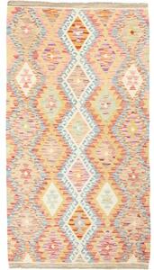 Tappeto Kilim Geometrico Beige Rosa 106x196 Cm