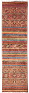 Tappeto Samarkand Geometrico Rosso Ruggine Blu Corsia 80x306 Cm