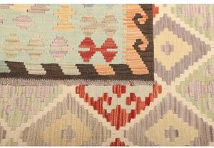 Tappeto Kilim Geometrico Beige Arancione 211x302 Cm