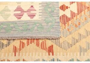 Tappeto Kilim Geometrico Avorio Rosso Mattone 112x189 Cm