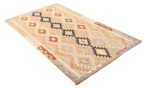 Tappeto Kilim Geometrico Beige Arancione 118x190 Cm