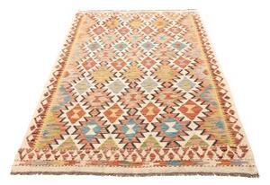 Tappeto Kilim Geometrico Avorio Arancione 120x195 Cm