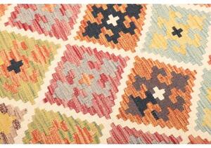 Tappeto Kilim Geometrico Avorio Multicolore 120x197 Cm