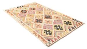 Tappeto Kilim Geometrico Avorio Multicolore 120x197 Cm