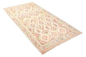 Tappeto Kilim Geometrico Beige Multicolore 106x199 Cm