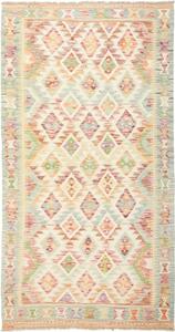 Tappeto Kilim Geometrico Beige Multicolore 106x199 Cm