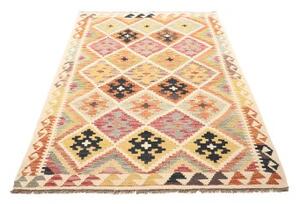 Tappeto Kilim Geometrico Avorio Multicolore 120x197 Cm