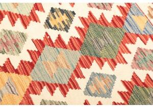 Tappeto Kilim Geometrico Avorio Rosso 123x176 Cm