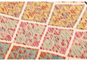 Tappeto Kilim Geometrico Arancione Beige 128x184 Cm