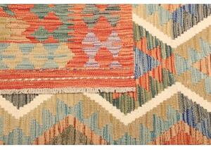 Tappeto Kilim Geometrico Arancione Multicolore 126x182 Cm