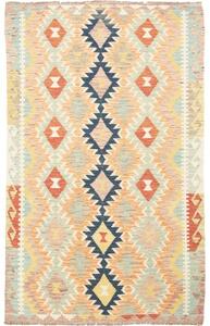 Tappeto Kilim Geometrico Beige Arancione 118x190 Cm