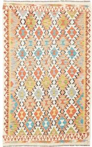 Tappeto Kilim Geometrico Avorio Arancione 120x195 Cm