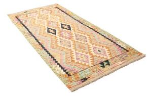 Tappeto Kilim Geometrico Multicolore Beige 101x196 Cm