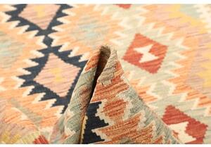 Tappeto Kilim Geometrico Beige Arancione 118x190 Cm