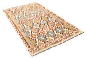Tappeto Kilim Geometrico Avorio Arancione 120x195 Cm