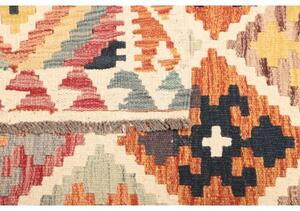 Tappeto Kilim Geometrico Avorio Multicolore 120x197 Cm