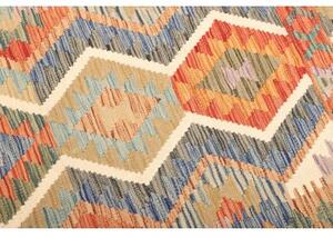 Tappeto Kilim Geometrico Arancione Multicolore 126x182 Cm