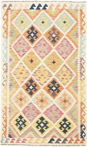 Tappeto Kilim Geometrico Avorio Multicolore 120x197 Cm