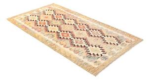Tappeto Kilim Geometrico Avorio Arancione 103x196 Cm
