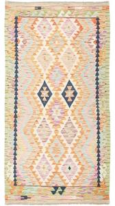 Tappeto Kilim Geometrico Multicolore Beige 101x196 Cm