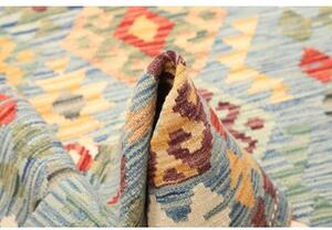 Tappeto Kilim Geometrico Blu Cielo Multicolore 128x178 Cm