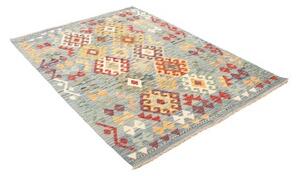 Tappeto Kilim Geometrico Blu Cielo Multicolore 128x178 Cm
