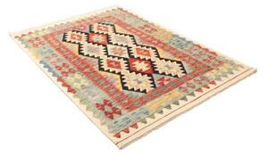 Tappeto Kilim Geometrico Multicolore Rosso 132x181 Cm