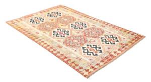Tappeto Kilim Geometrico Arancione Azzurro 120x186 Cm