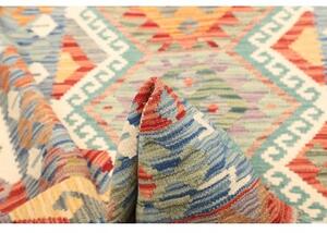 Tappeto Kilim Geometrico Multicolore Azzurro 133x182 Cm