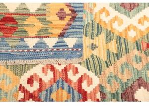Tappeto Kilim Stilizzato Verde Salvia Rosso Mattone 128x175 Cm