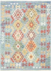 Tappeto Kilim Geometrico Blu Cielo Multicolore 128x178 Cm